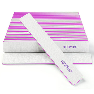 Lima de uñas Ekrnlyi doble cara 100/180, acabado suave y rápido.