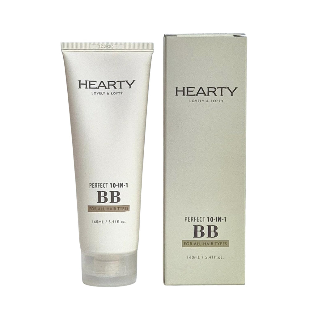 Elabore Hearty BB botella mostrando la presentación y uso diario para control del frizz.