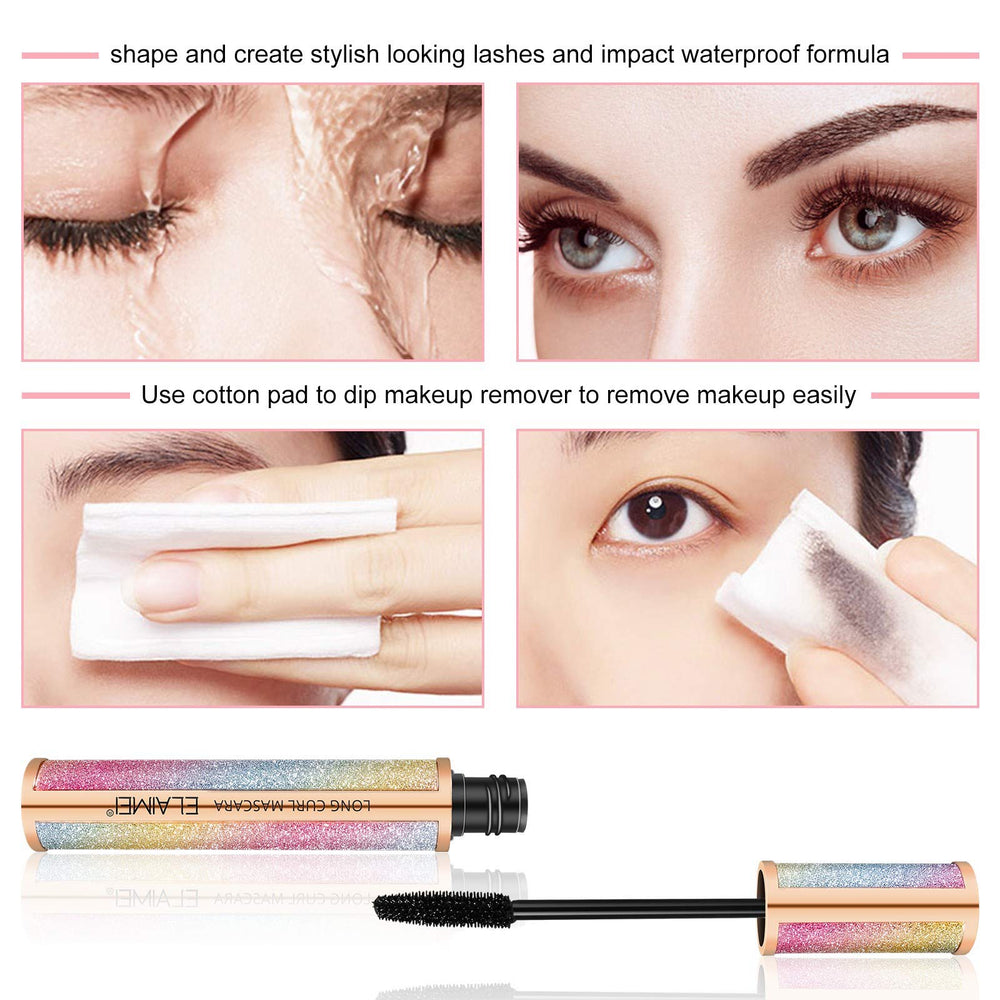 ELAIMEI Mascara Cream Waterproof, ojos más grandes y definidos.