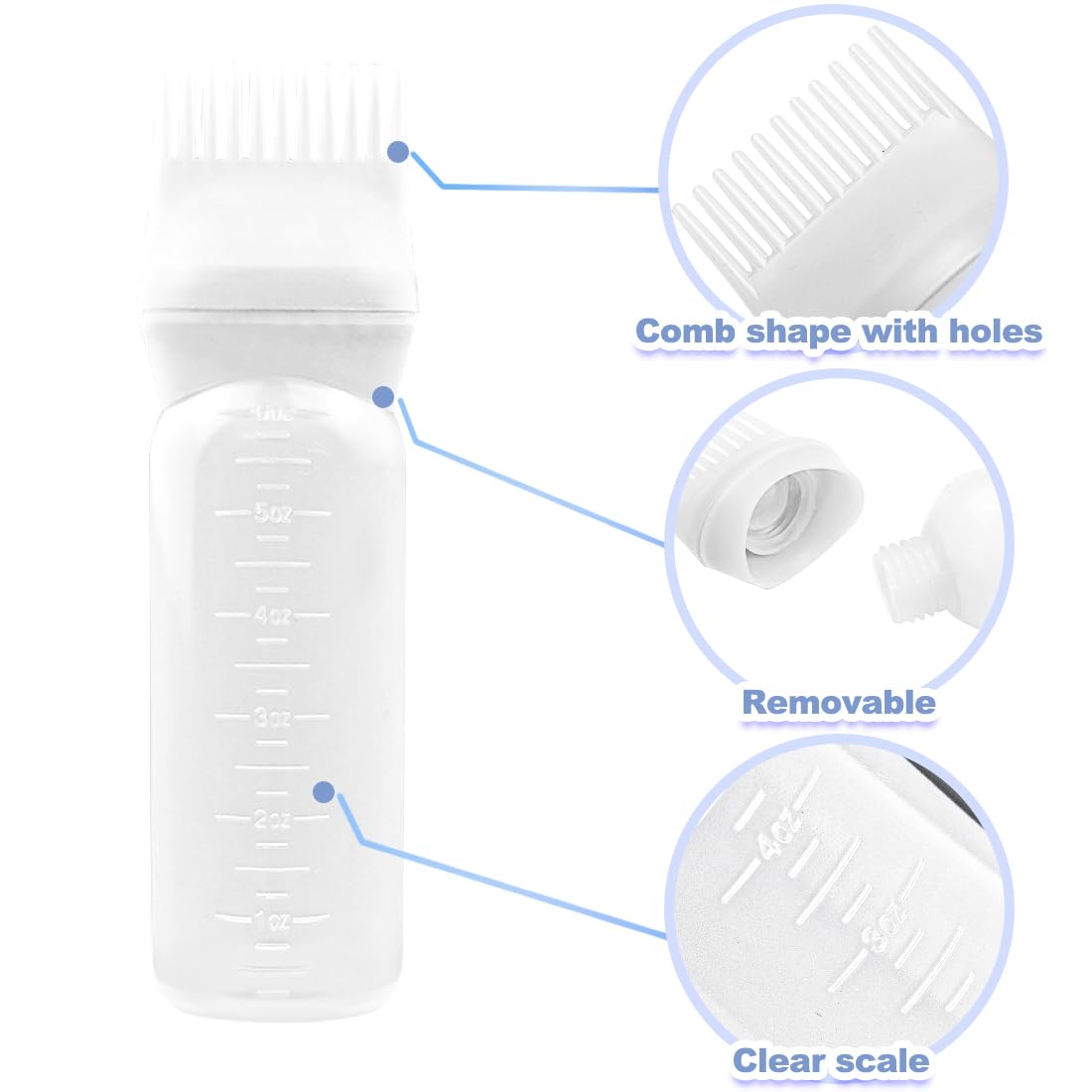 ELANE botellas en blanco, ideal para rellenar acondicionador o champú