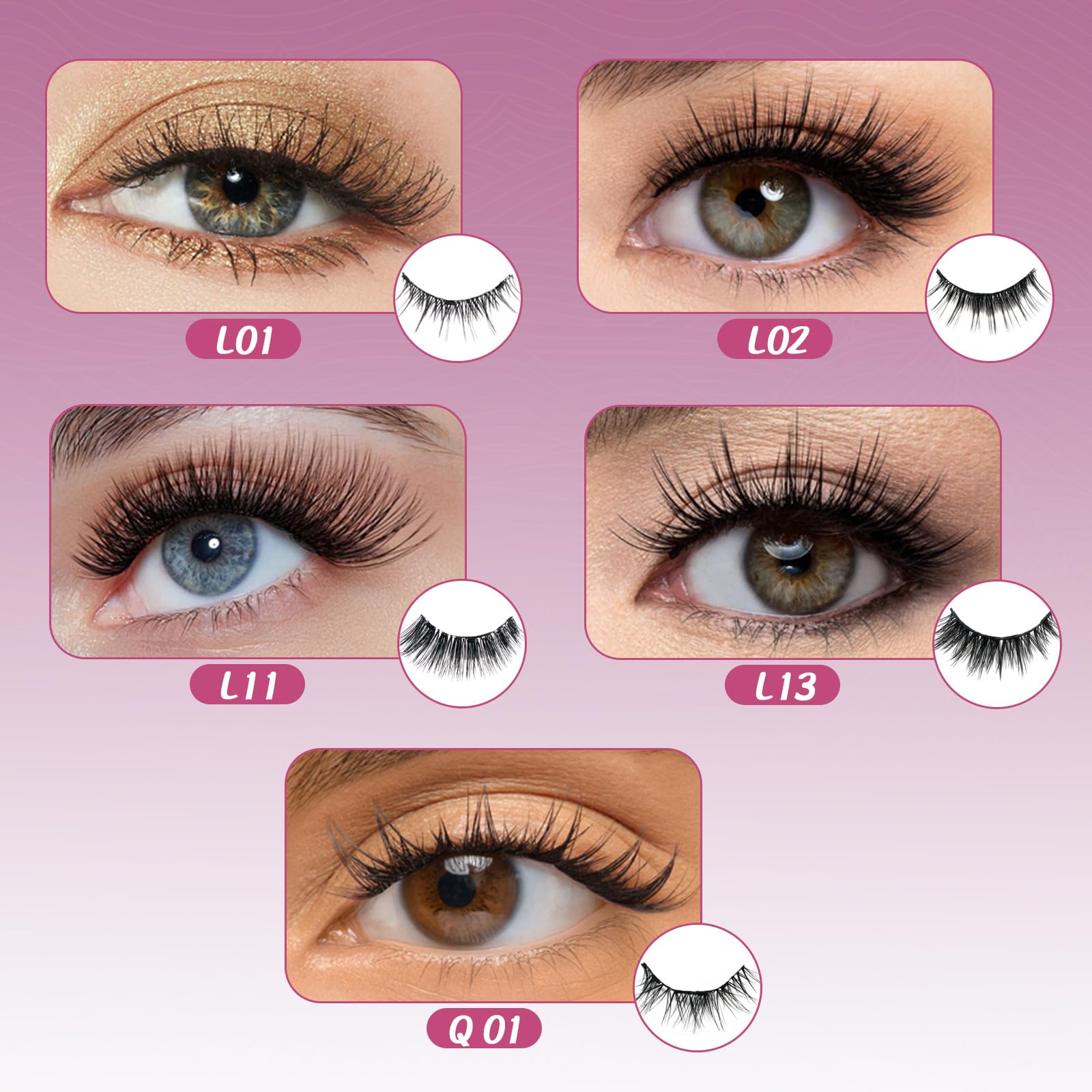 Conjunto de estilos oculares Elara Craft para días y noches