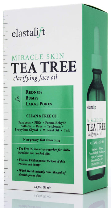 Elastalift Aceite de Árbol de Té - ingredientes naturales para cuidado facial.