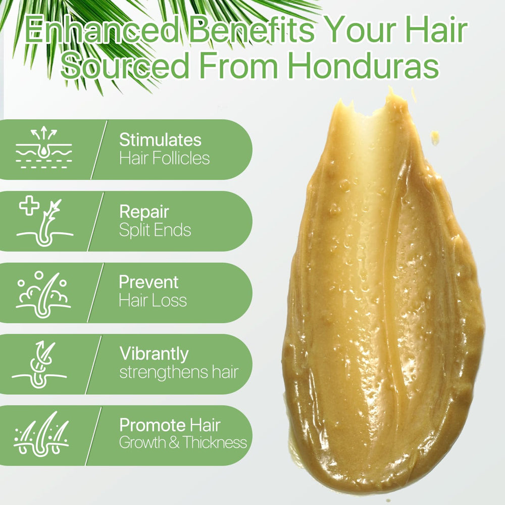 Textura rica de ELBBUB Batana, hidratación profunda para cabello dañado.