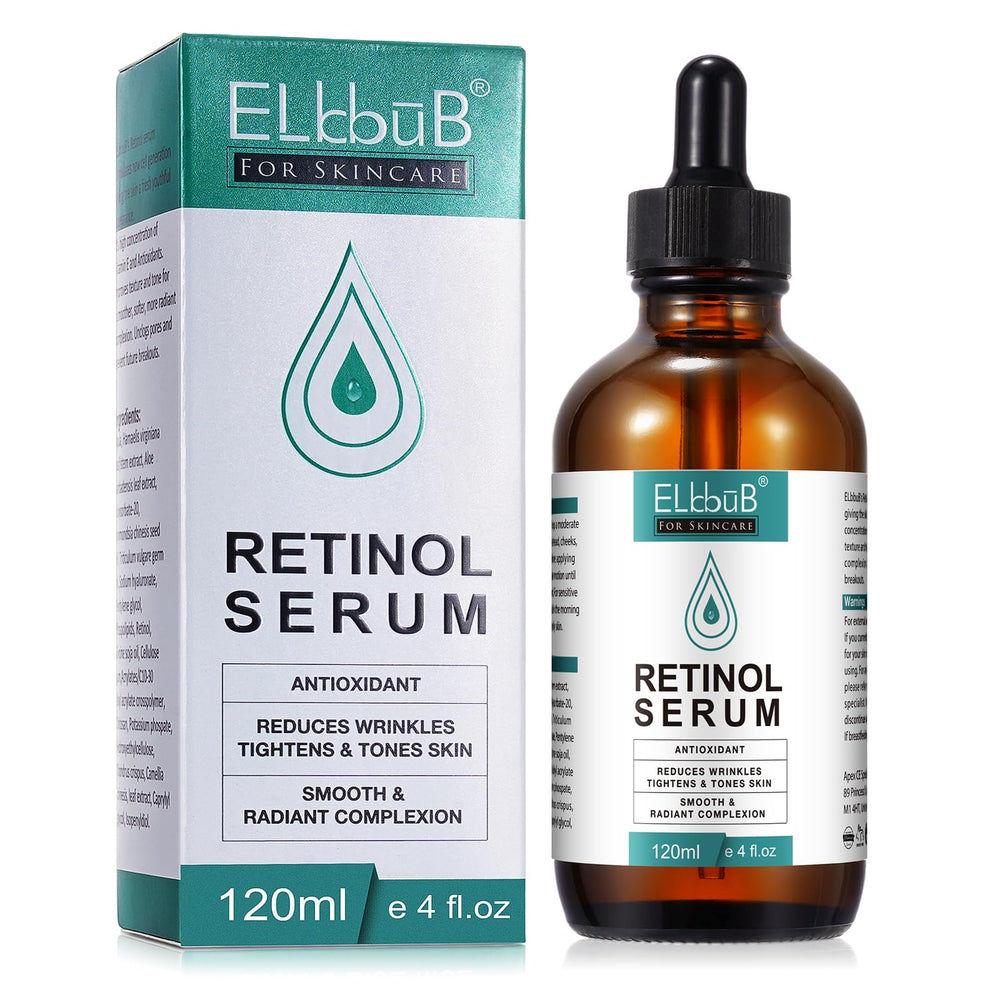 ELBBUB Retinol Serum bottle for daily skincare with deep, fast absorption.