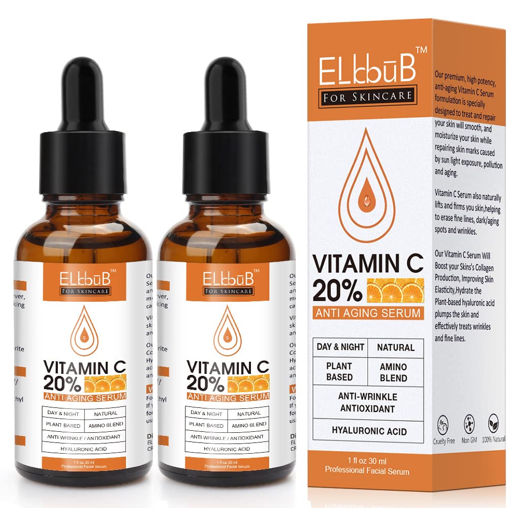ELBBUB sérum vitamina C 20% en botella, hidrata la piel