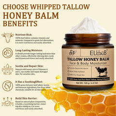 ELBBUB tallow cream texture swatch shows rich yet light feel