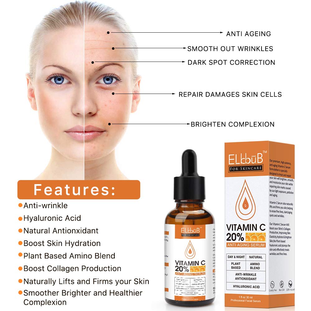Botella elegante de ELBBUB para facilitar la rutina facial diaria.
