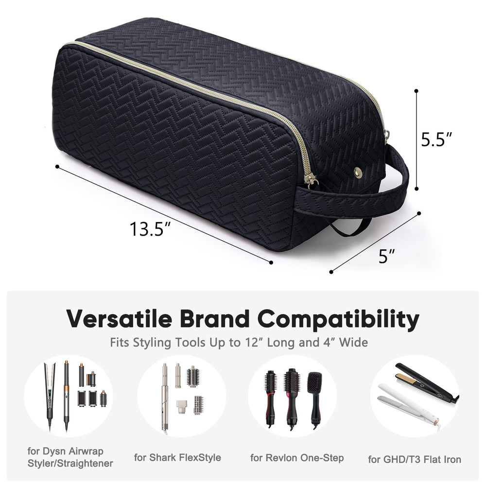 ELCUPA interior acolchado y bolsillos para accesorios, ideal para ropa y cosméticos.