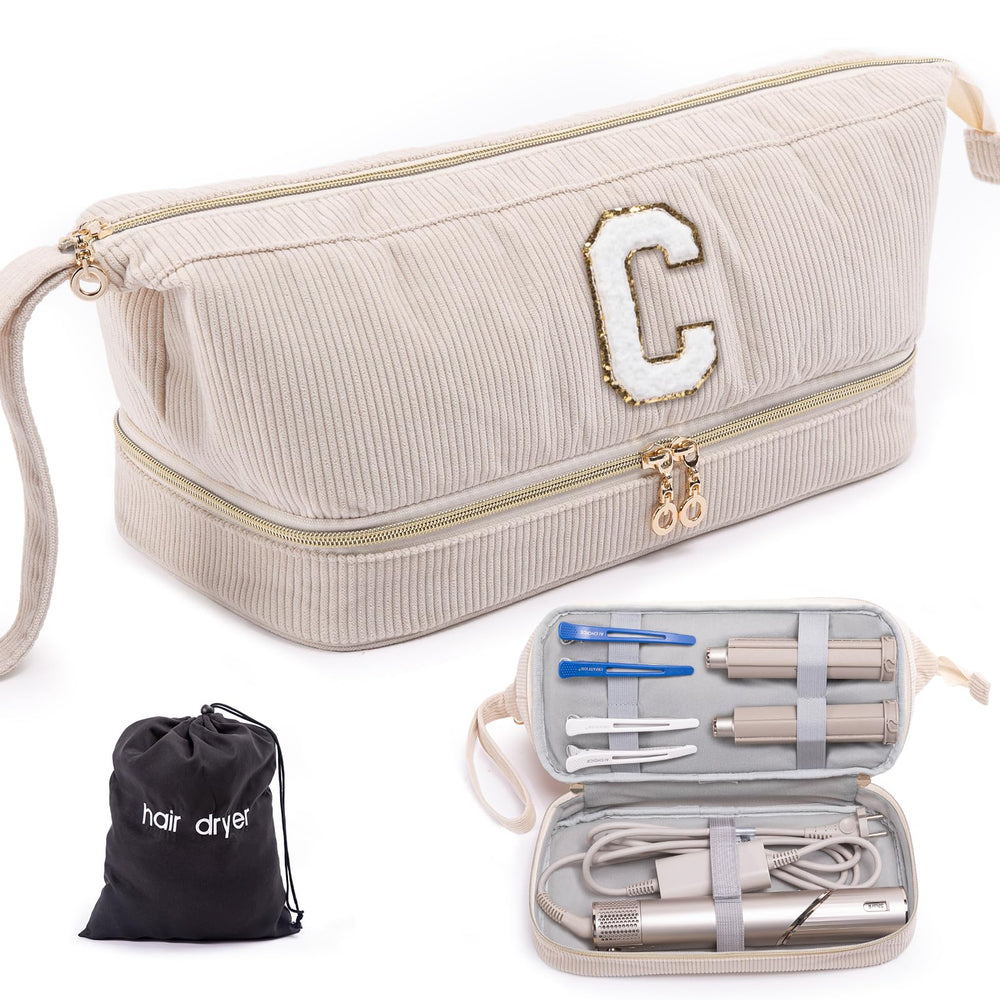 Estuche ELCUPA para secador, vista frontal, ideal para viaje.
