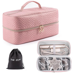 ELCUPA estuche de viaje para herramientas de cabello, protección y organización.