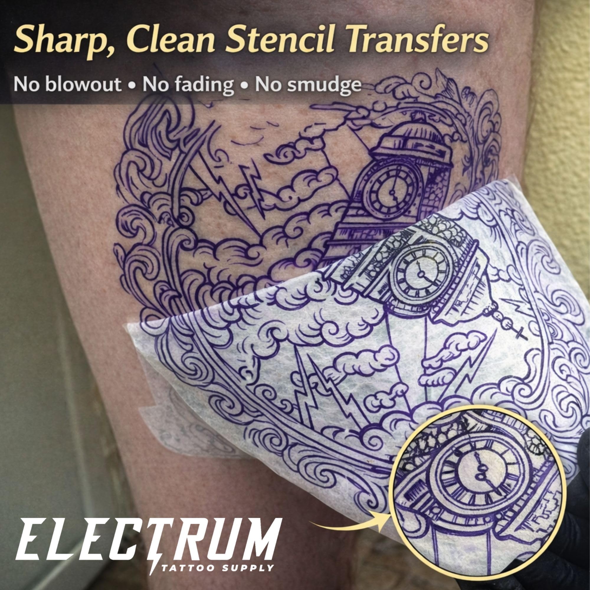Electrum gel sin fragancia para sesiones de tatuaje.