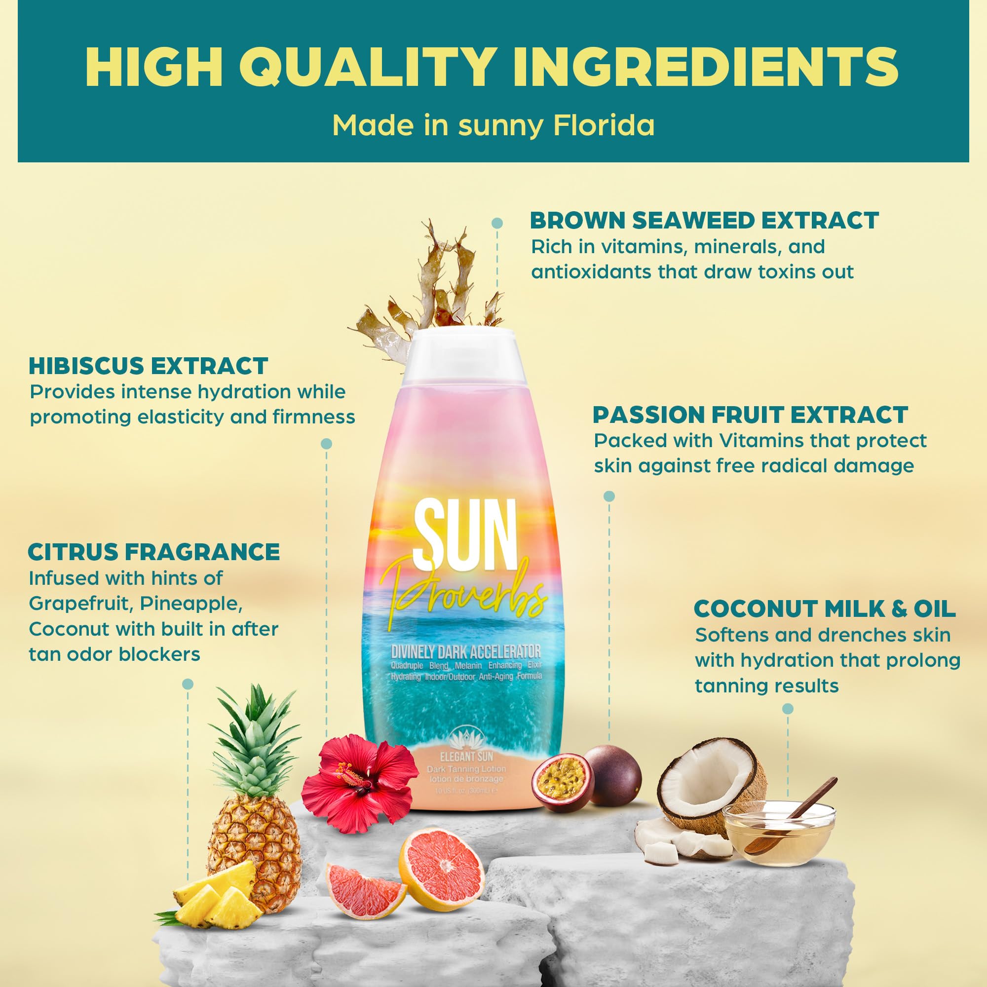 Elegant Sun Sun Proverbs extrait algue marine et fruit de passion