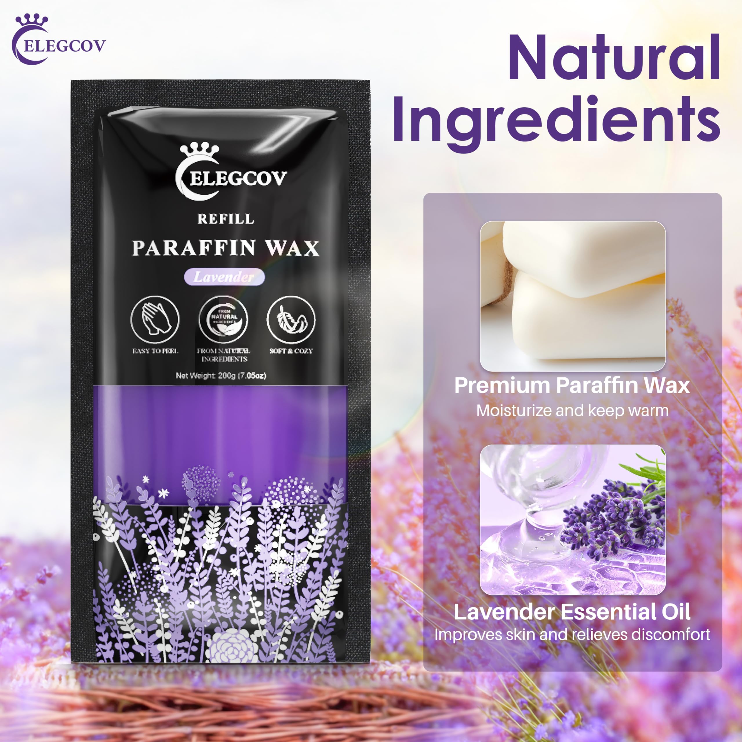 ELEGCOV aroma lavanda natural para una experiencia relajante.