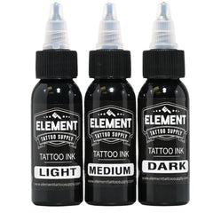 Element Tattoo Supply: tinta negro sólido para contornos definidos
