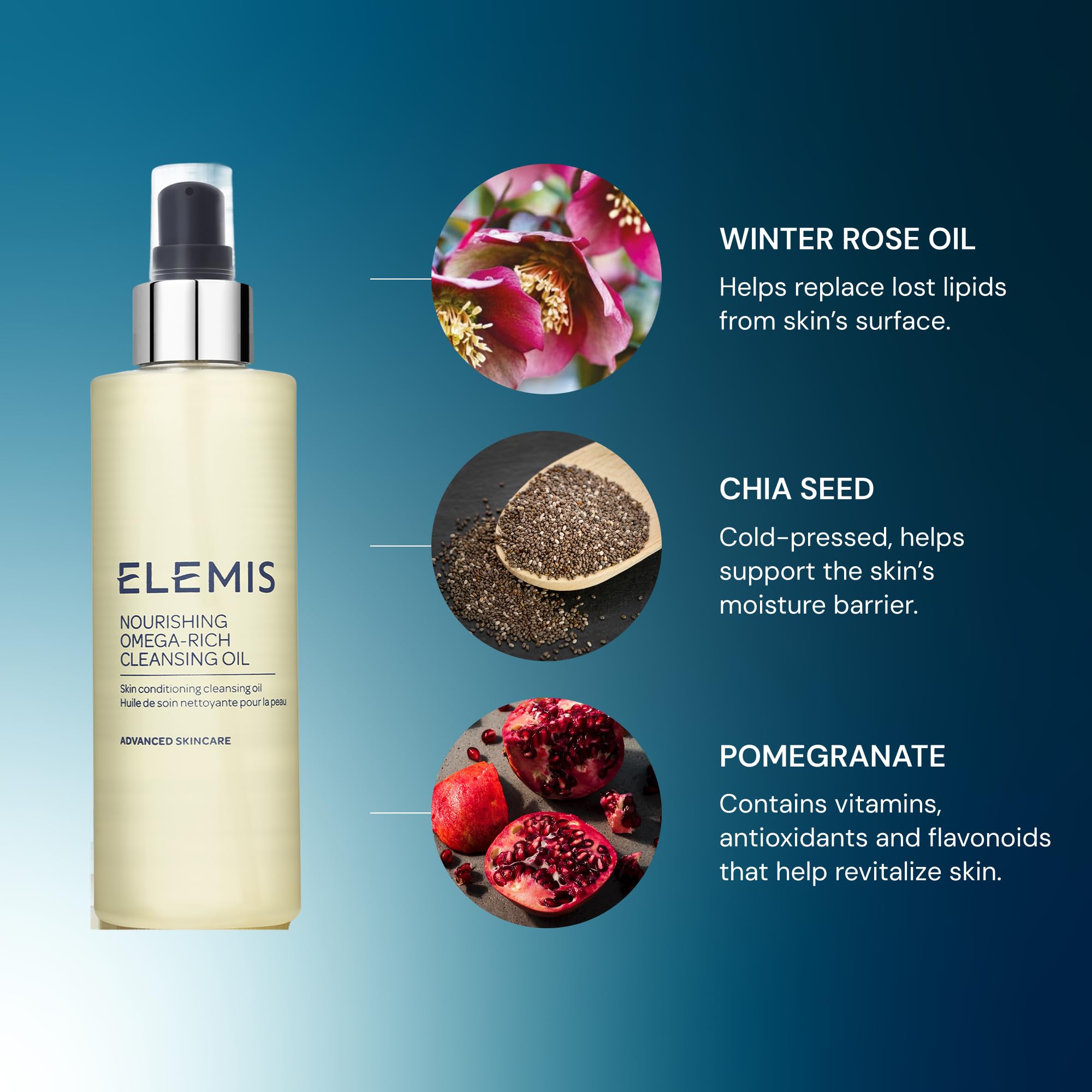 ELEMIS Aceite limpiador facilita masajes faciales como parte de la rutina