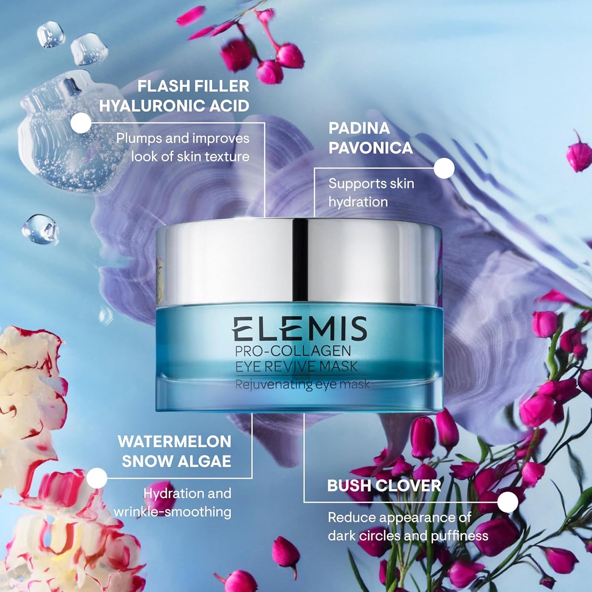Descongestiona párpados con la mascarilla de ojos Elemis.