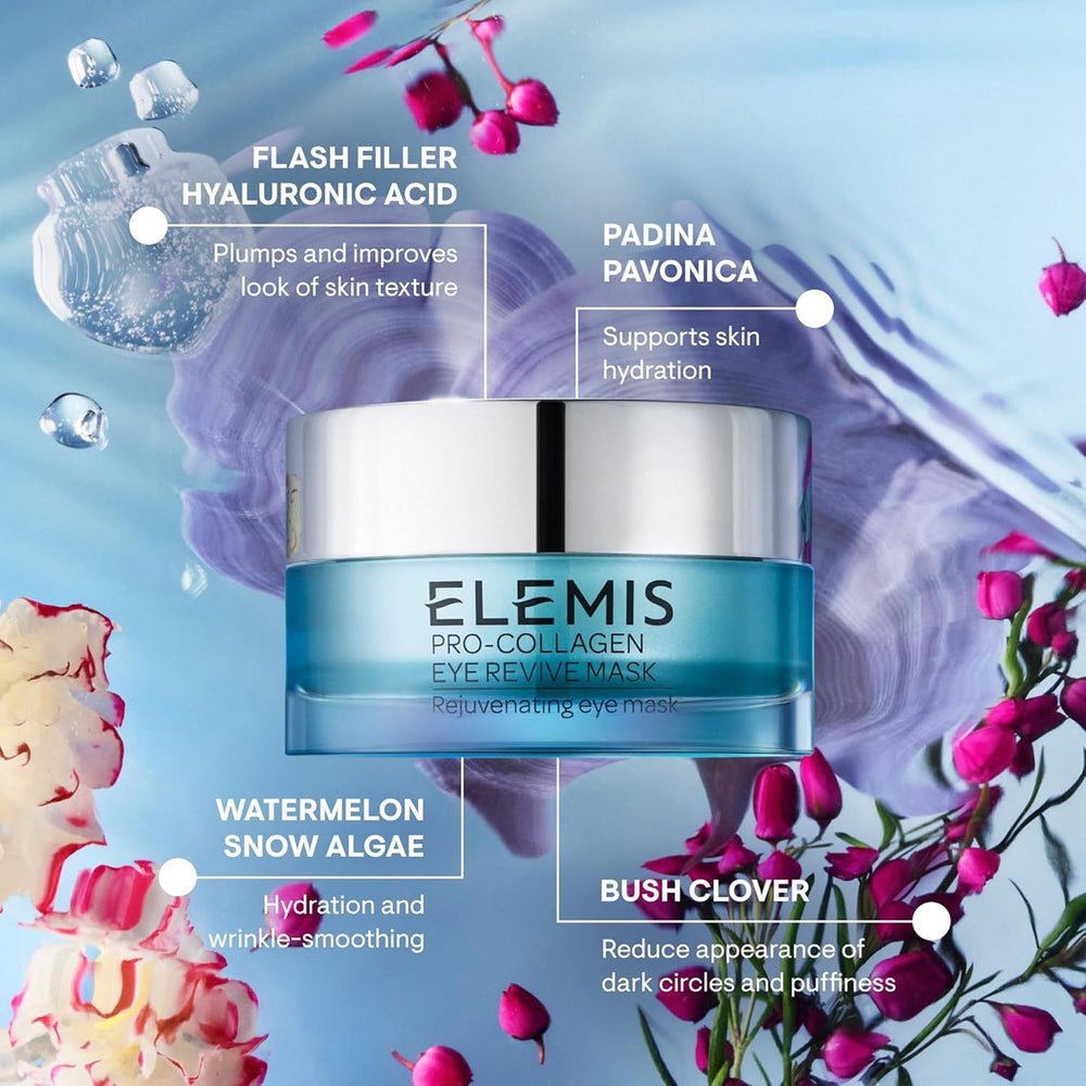 Descongestiona párpados con la mascarilla de ojos Elemis.