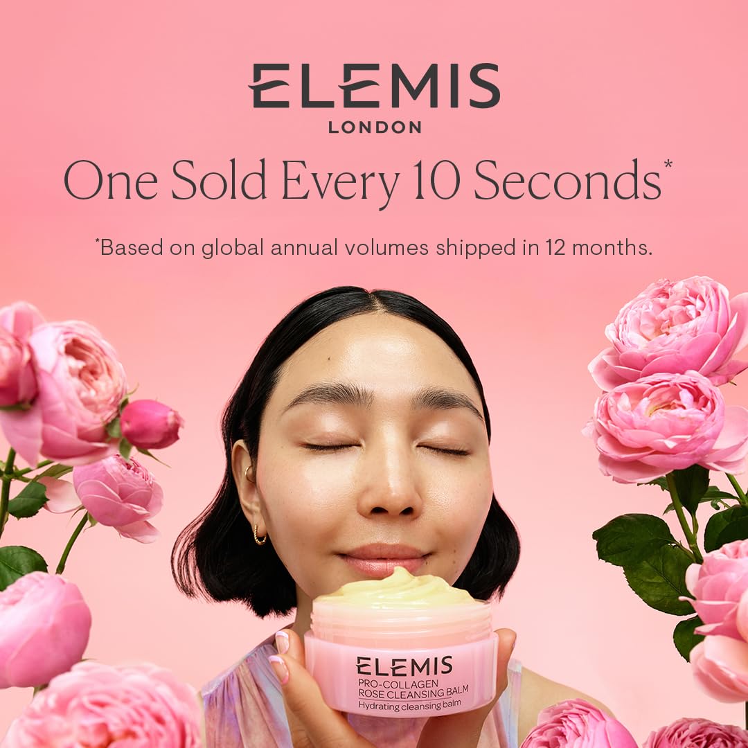 Desmaquilla maquillaje impermeable con bálsamo de ELEMIS Pro-Collagen Rose.