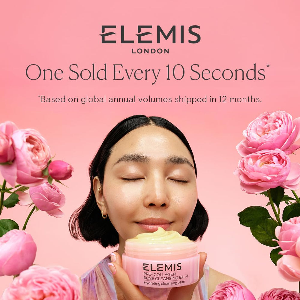 Desmaquilla maquillaje impermeable con bálsamo de ELEMIS Pro-Collagen Rose.