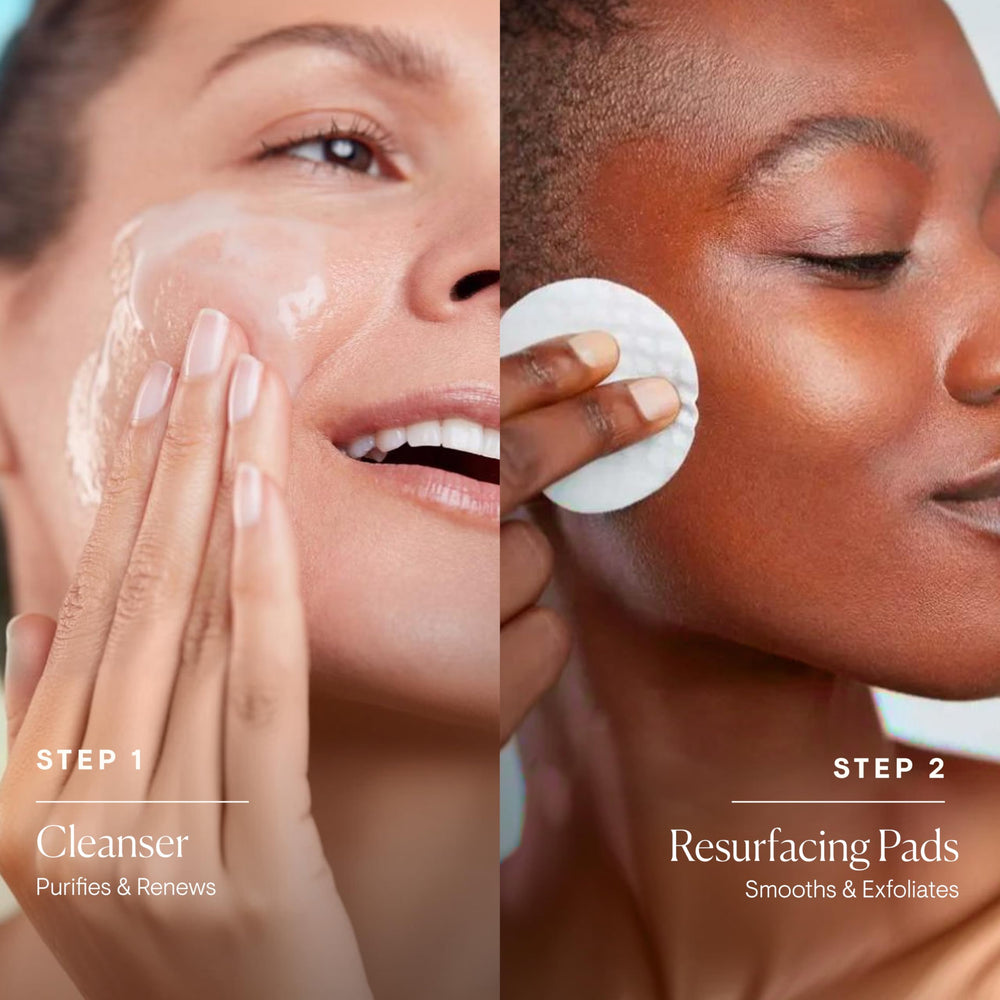 Elemis Dynamic Duo Kit cleanser and pads arranged for a coordinated routine.
