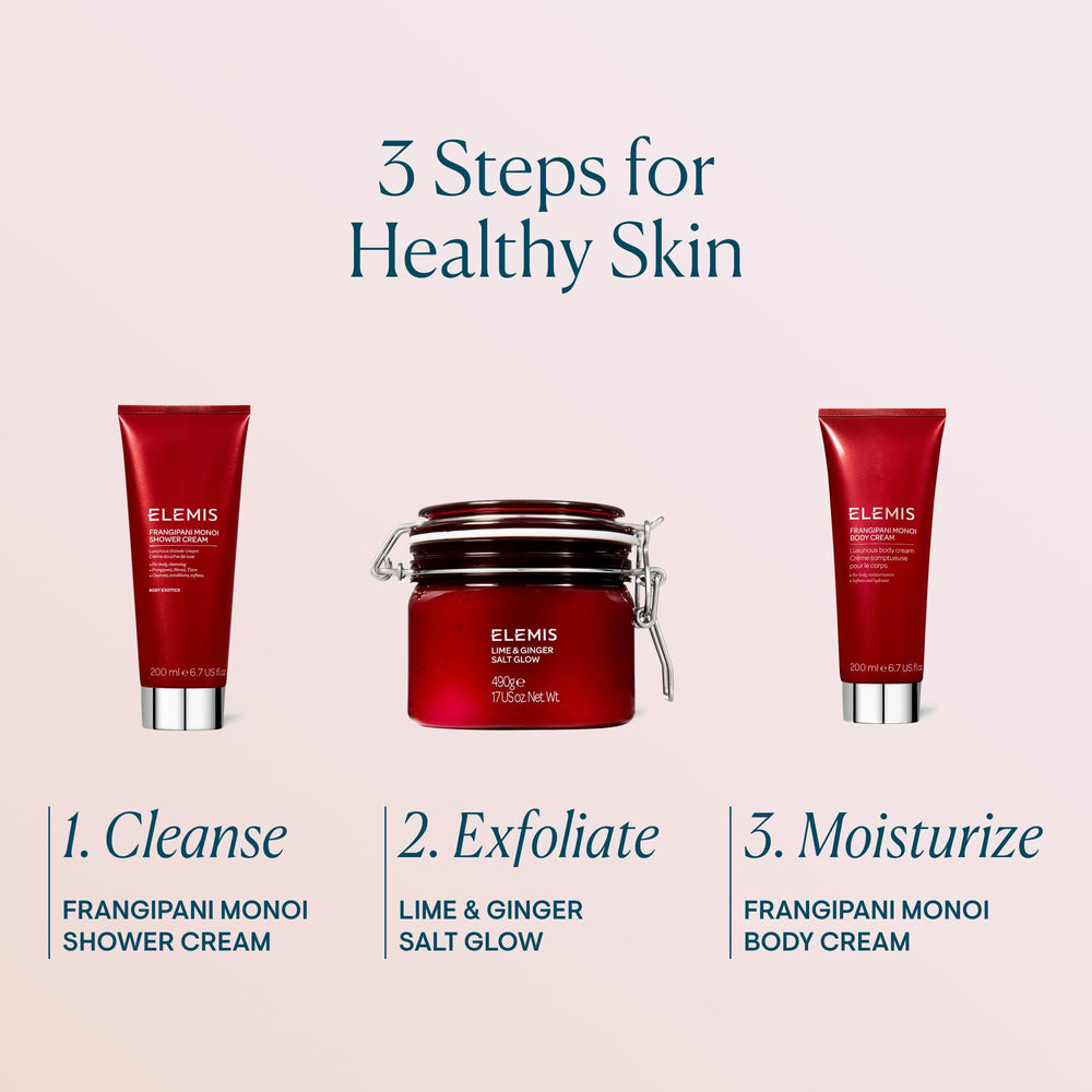 ELEMIS exfoliante de sal con lima y jengibre, aceites botánicos visibles