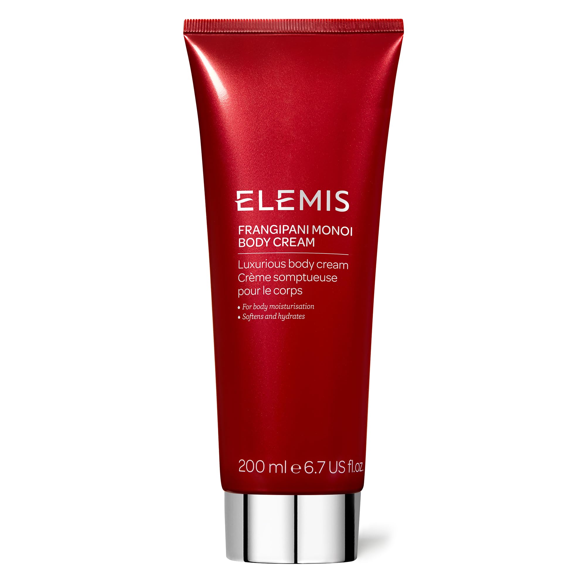 Elemis Frangipani Monoi crema corporal en botella, hidrata y perfuma la piel.