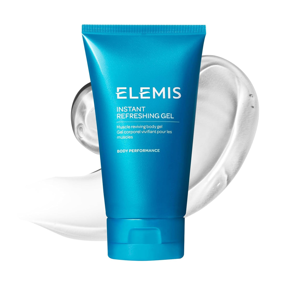 ELEMIS Gel rafraîchissant Instantané en bouteille, offre une fraîcheur rapide pour les muscles fatigués.