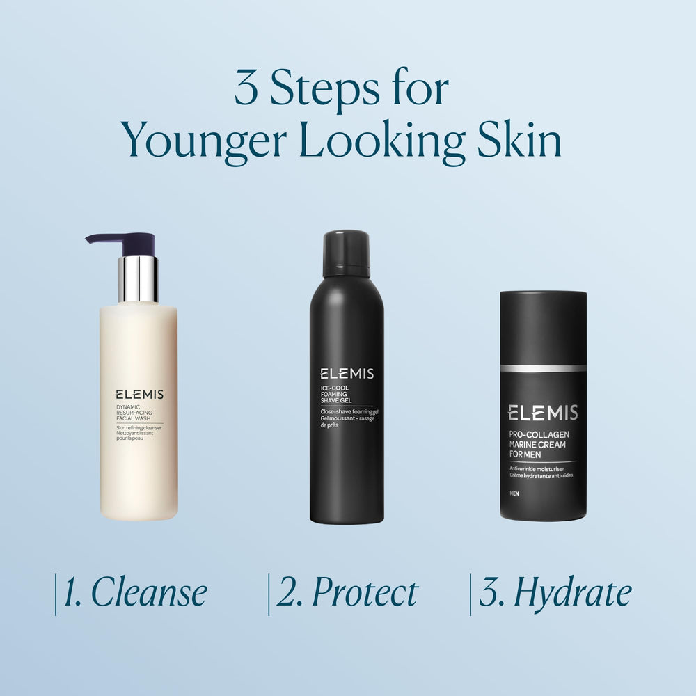 Application soir de la crème marine ELEMIS Pro-Collagen sur le visage.