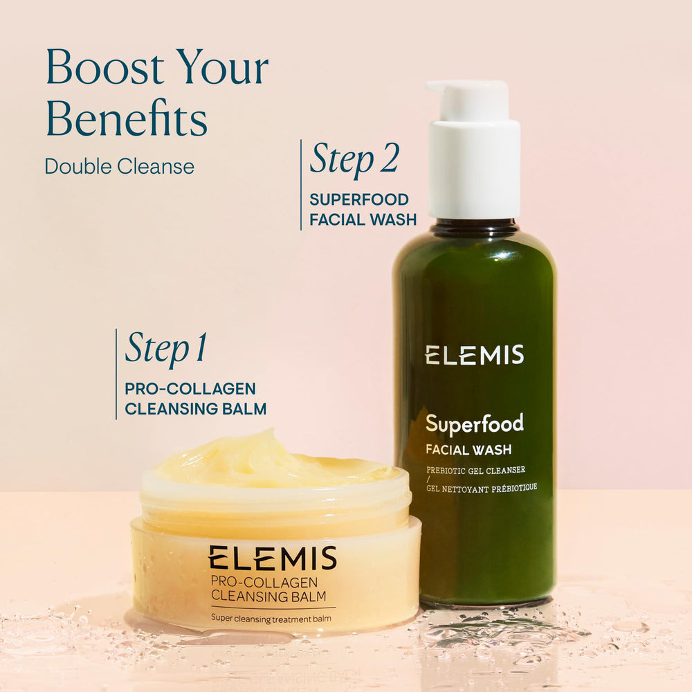 Rostro limpio y equilibrado tras el lavado diario con ELEMIS.