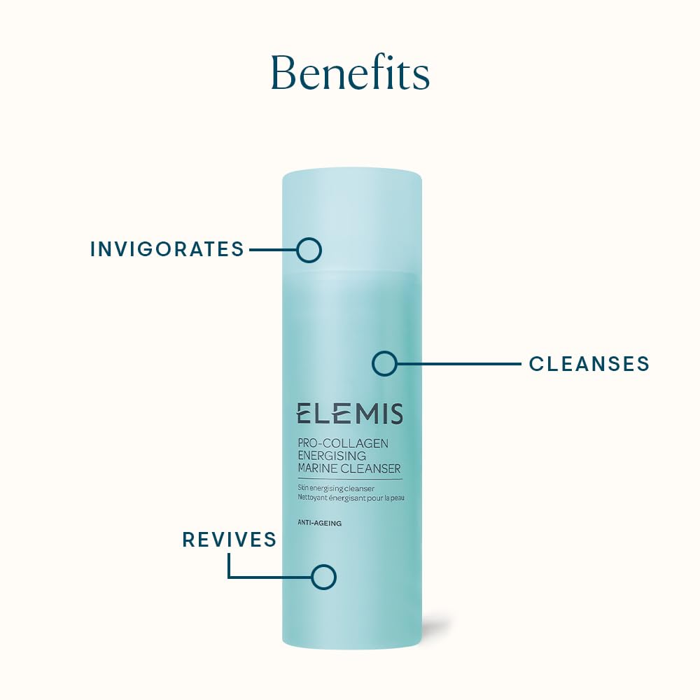 ELEMIS Pro-Collagen Energising Marine Cleanser, textura gel, limpieza suave.