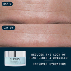 Aplicación suave de Elemis Pro-Collagen Marine Cream SPF 30 en rostro