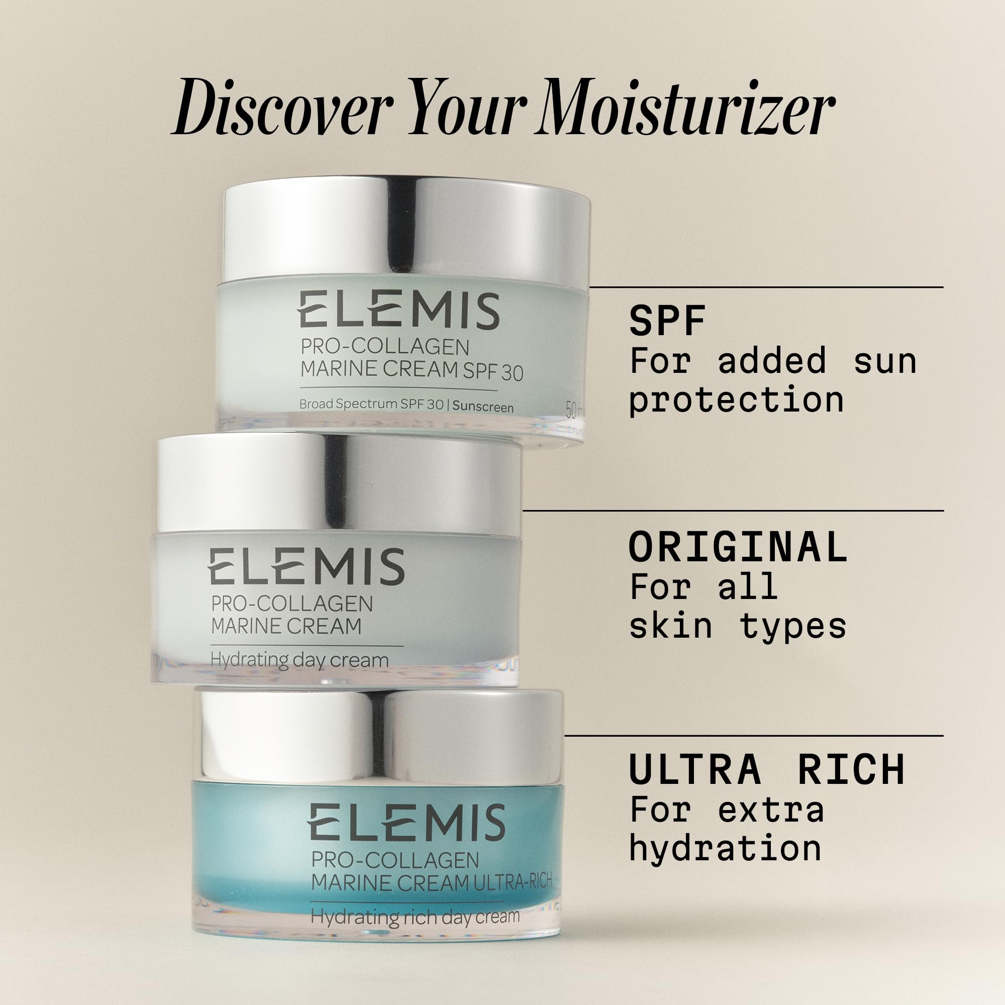 Brillo natural de la piel tras usar Elemis Pro-Collagen Marine Cream SPF 30