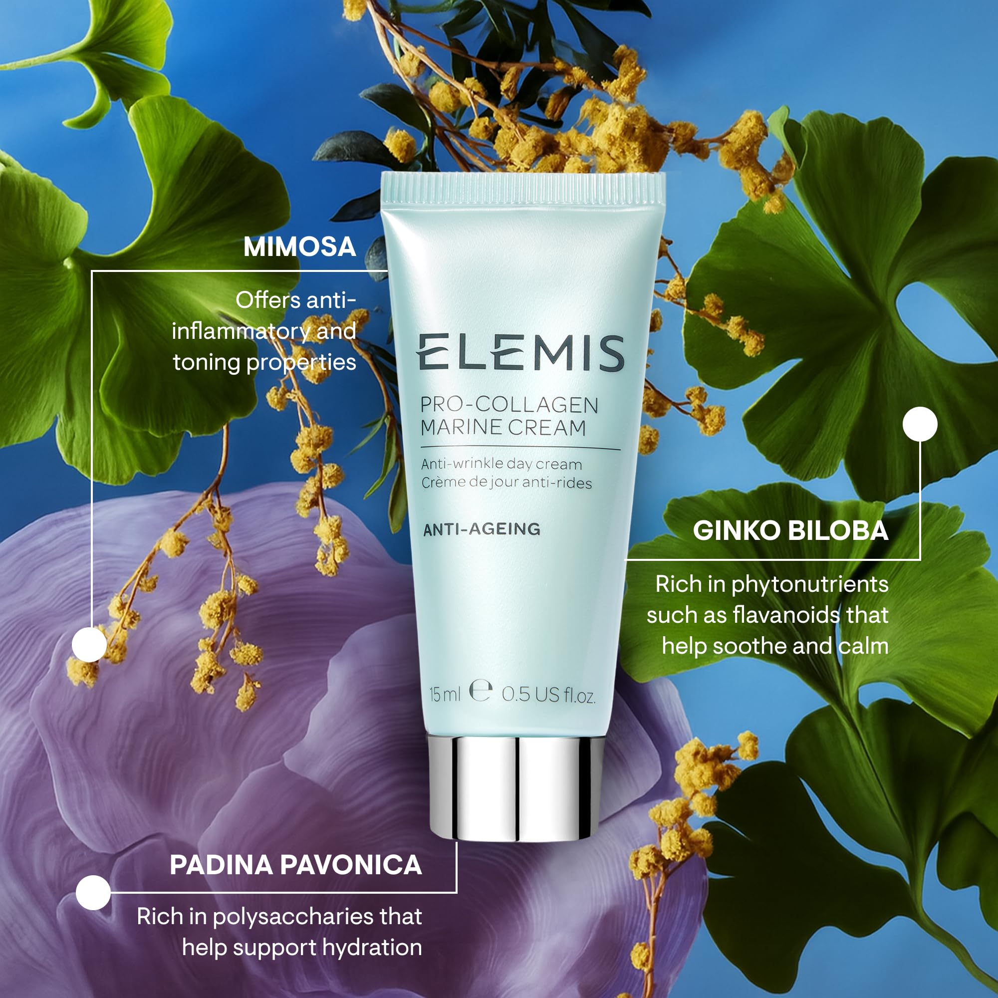 Aroma suave de ELEMIS Pro-Collagen Marine Cream durante la rutina.