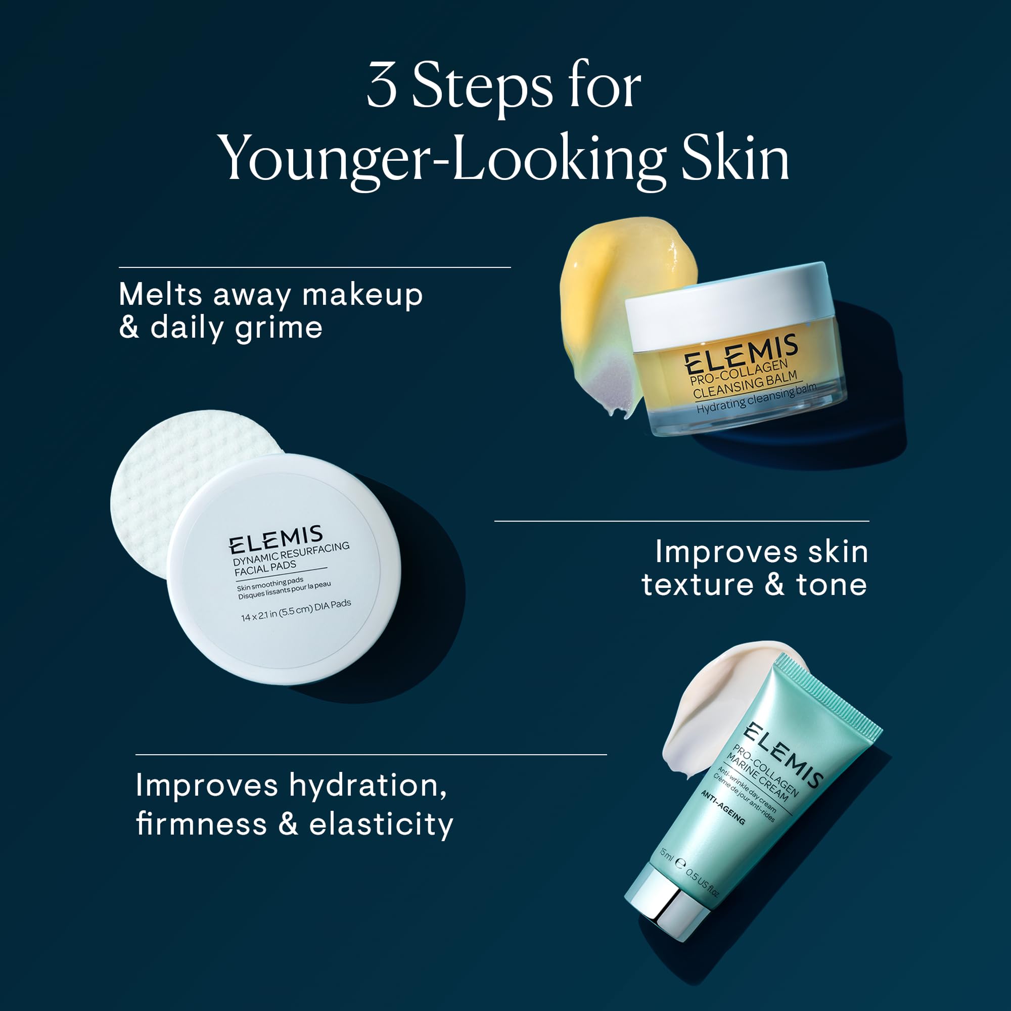 Envase compacto de ELEMIS Pro-Collagen Marine Cream para viaje.