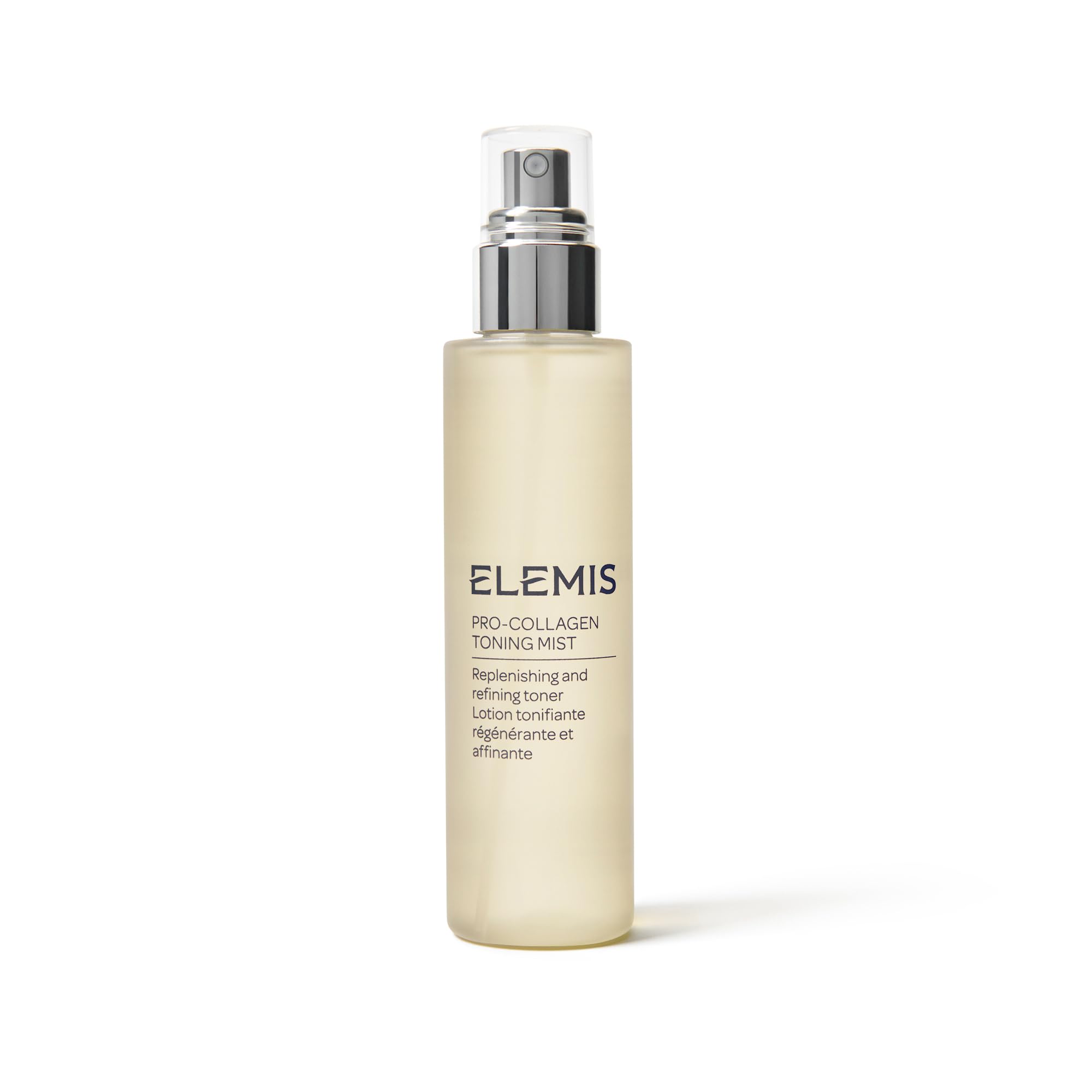 Elemis Pro-Collagen Toning Mist bottle pour delivers lightweight hydration and base for routine