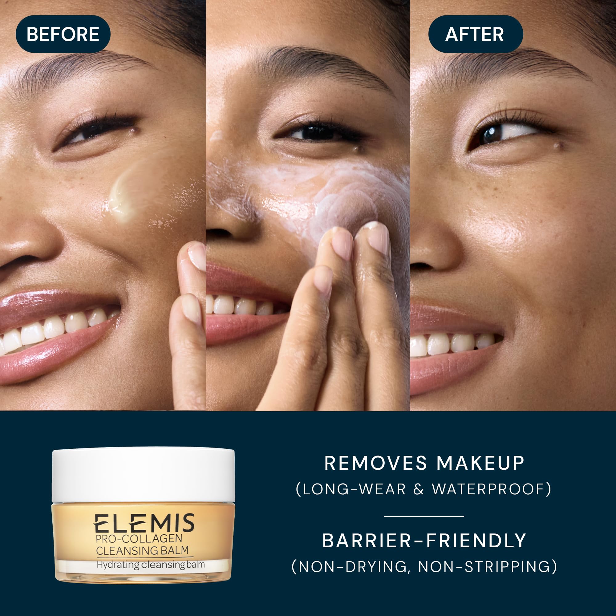 ELEMIS ritual de cuidado de tres pasos para un brillo suave.