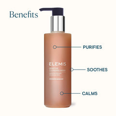 Ingrédients clés thym et camomille, ELEMIS apaise délicatement la peau.