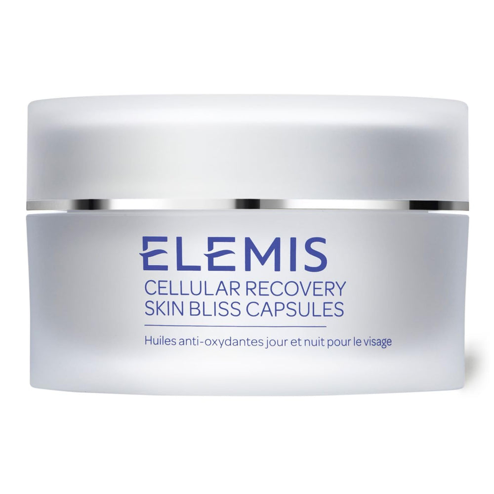 ELEMIS Skin Bliss Capsules: botella frontal para hidratación suave durante el día.