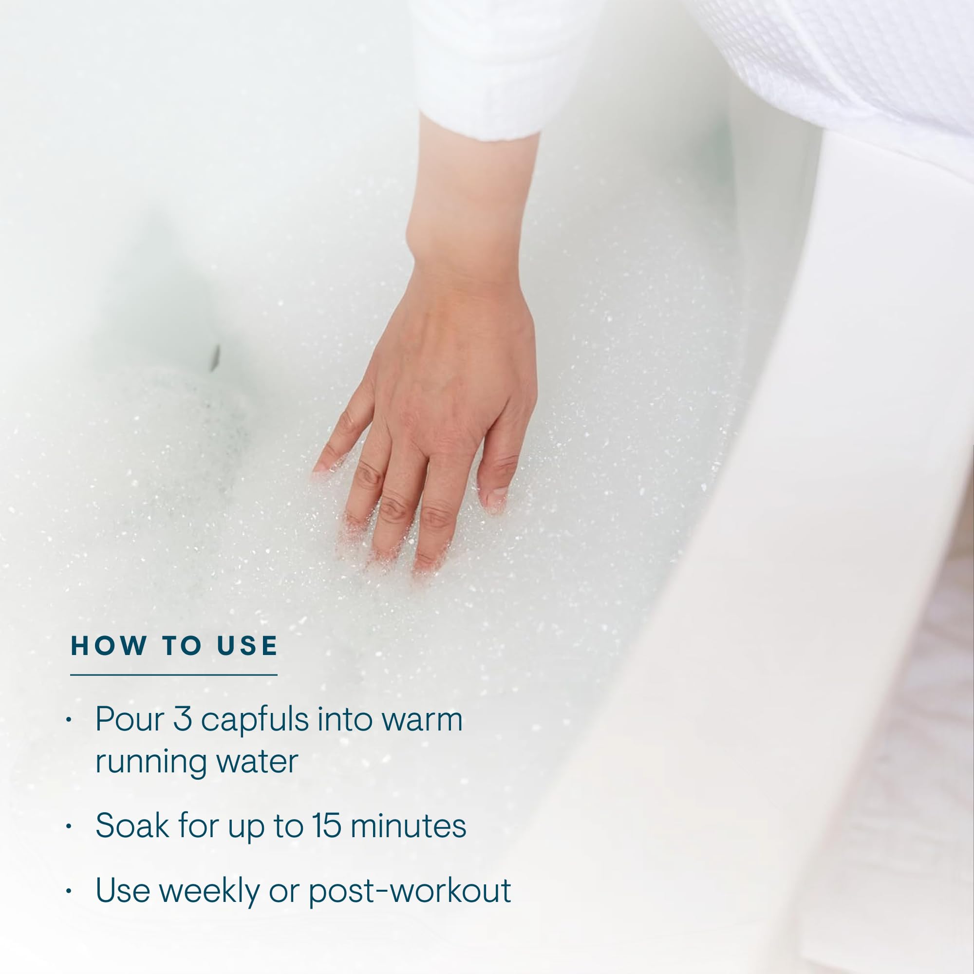 Vertido directo en la bañera facilita la experiencia de spa en casa