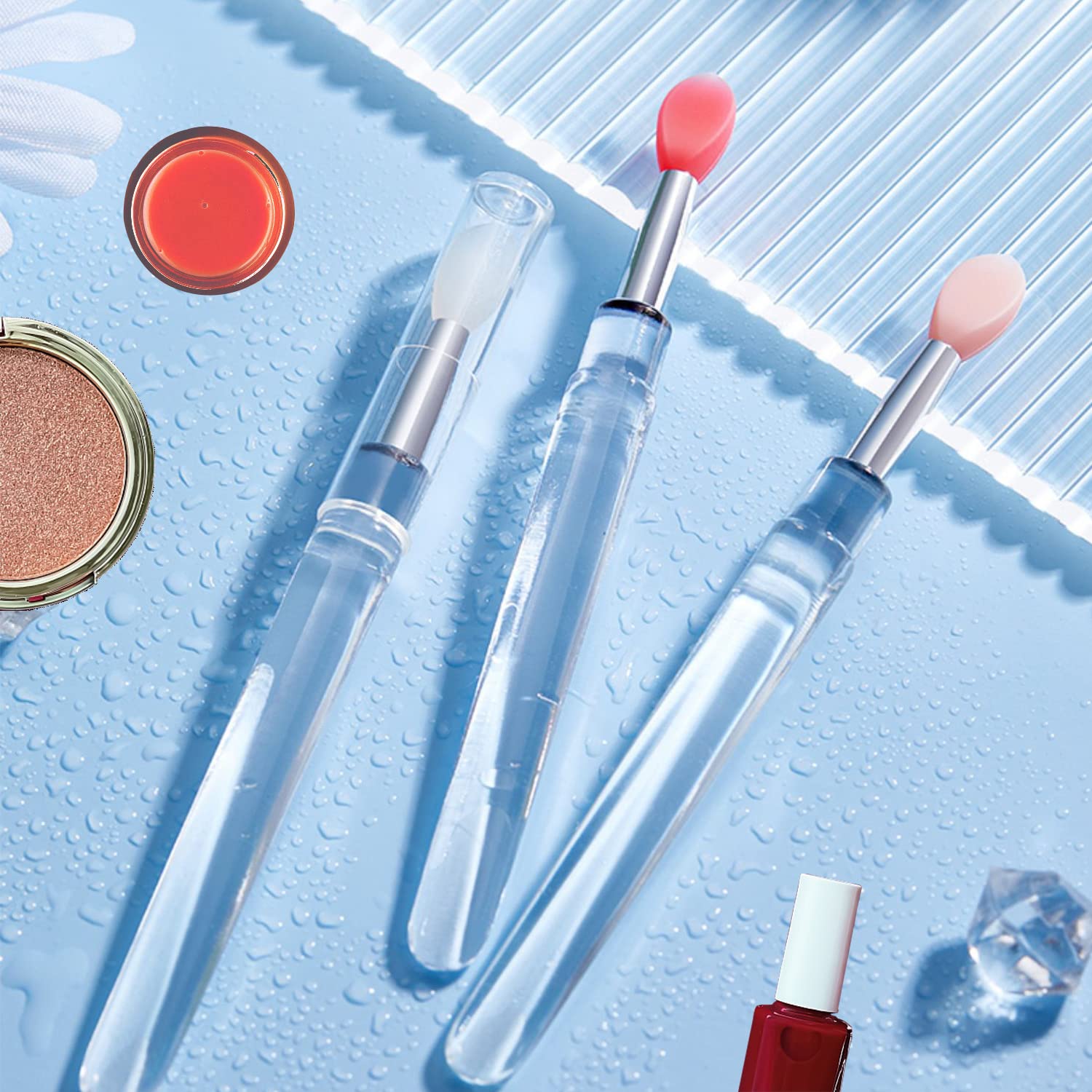 Set de tres aplicadores para labios y maquillaje de ELESDA