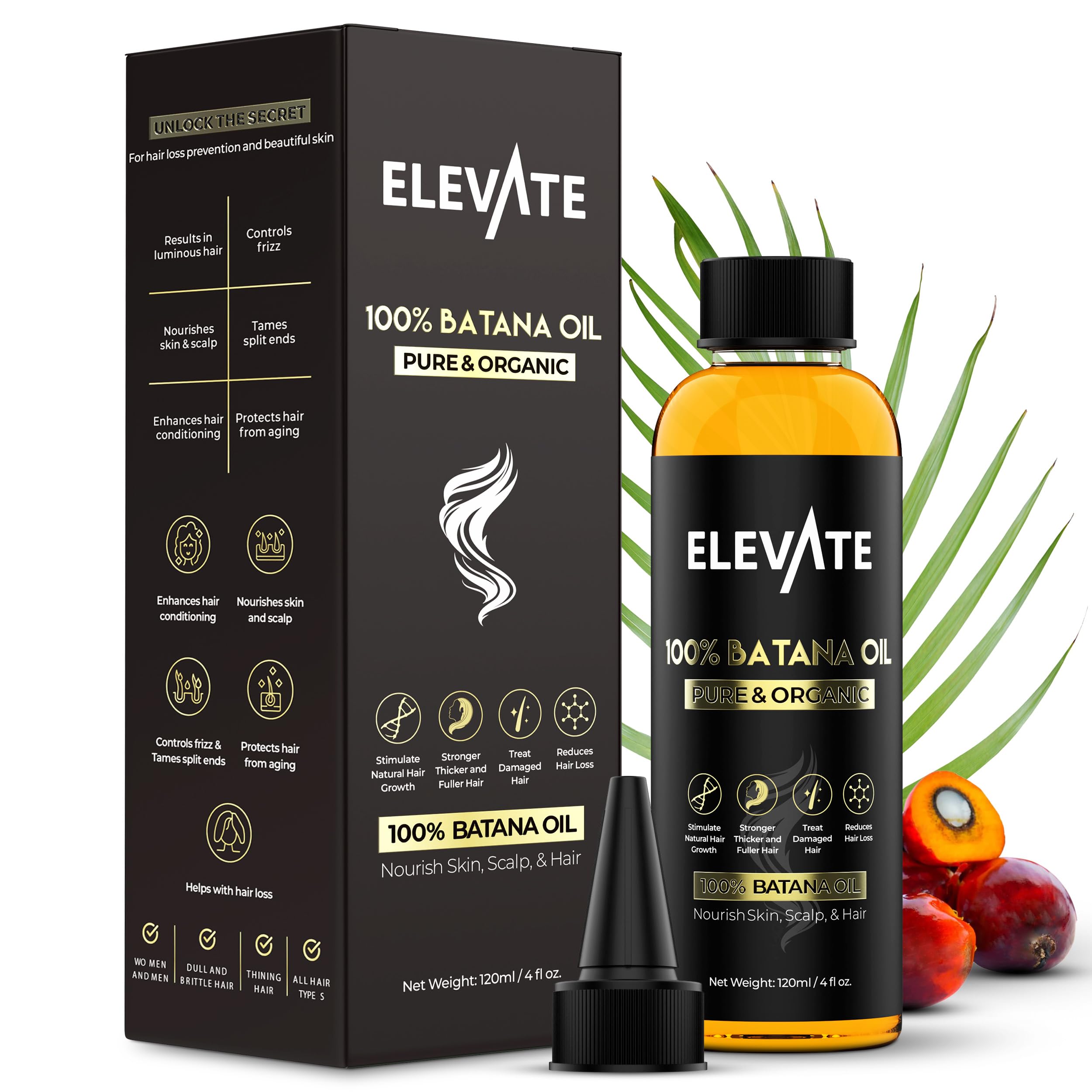 Aroma suave Elevate Batana: experiencia sensorial agradable durante la aplicación.