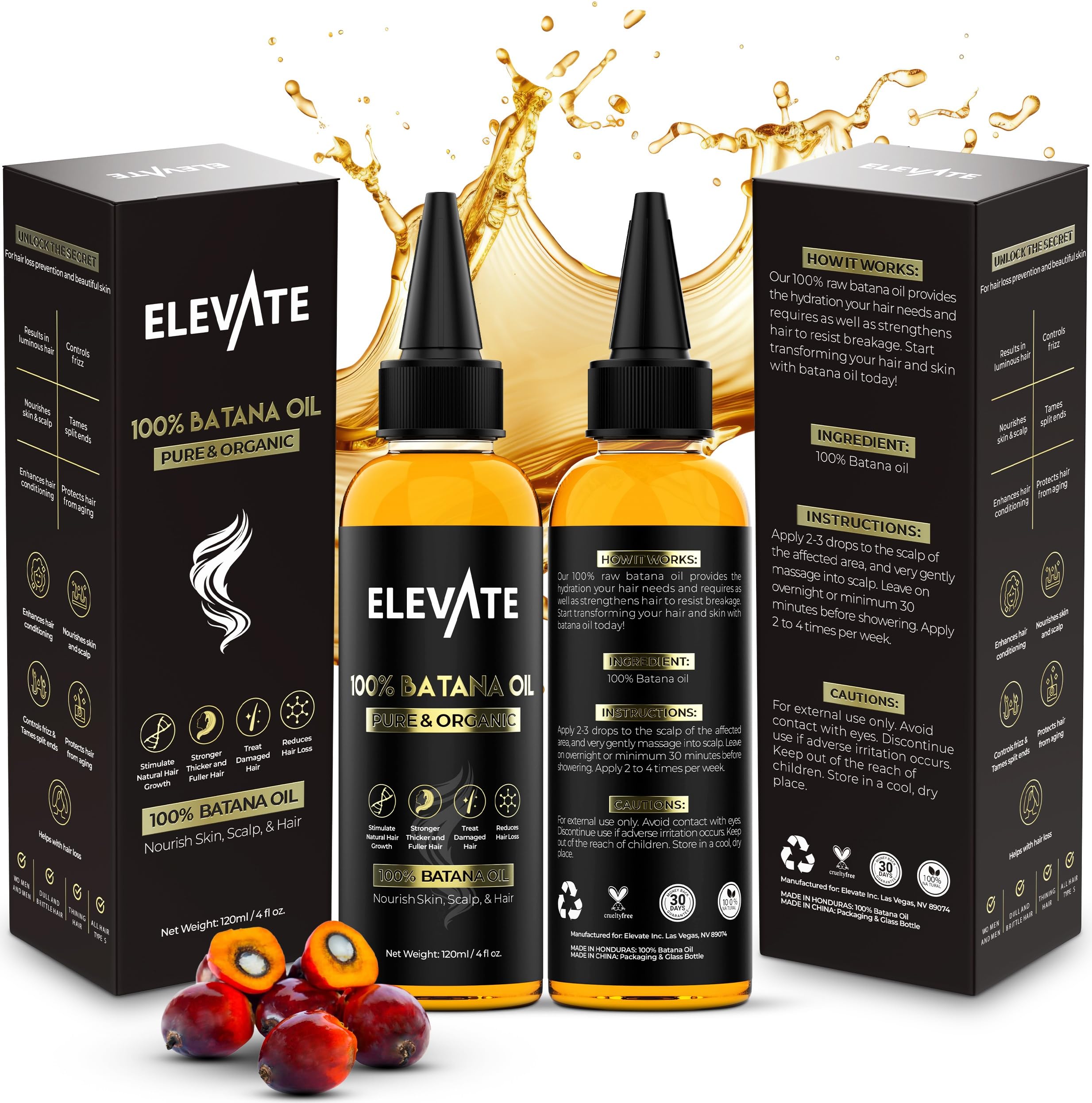 Brillo natural Elevate Batana: cabello suave y flexible con uso regular.