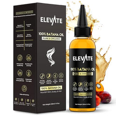 Elevate Batana prensado en frío: frascos, aporta brillo y suavidad natural.