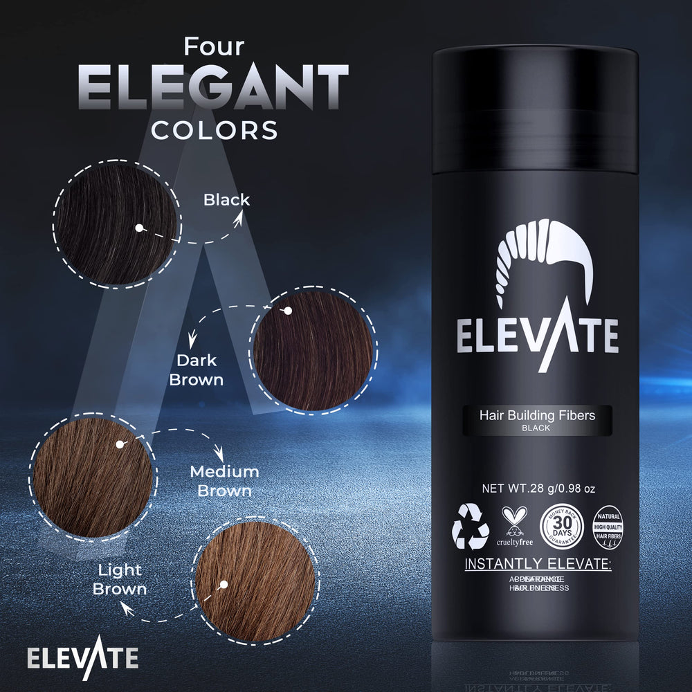 Elevate Fibras Capilares, acabado natural que se mantiene todo el día.