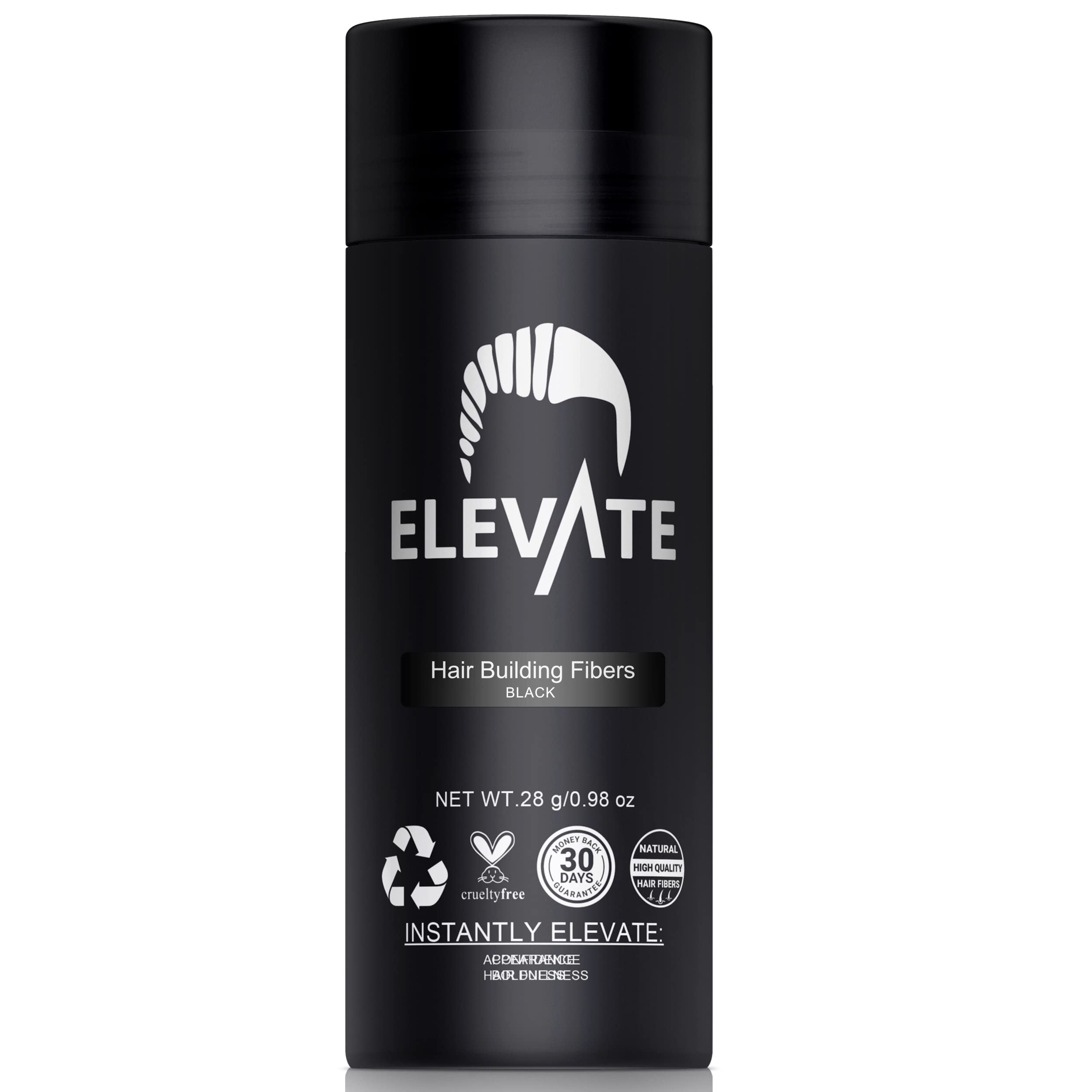 Elevate Fibras Capilares, botella vertido, cobertura rápida para zonas aclaradas.