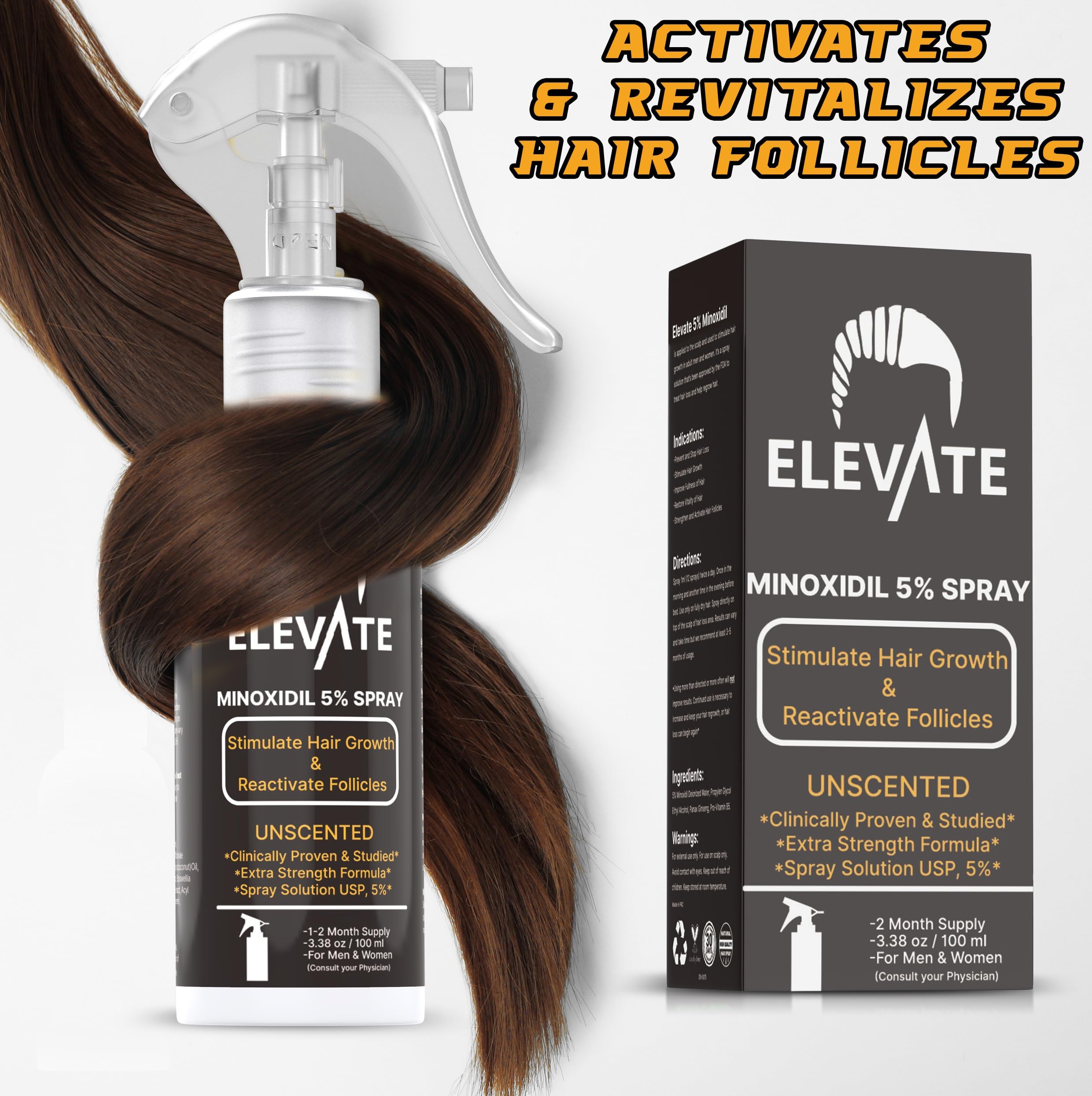 Elevate Minoxidil se aplica mañana y noche para consistencia.