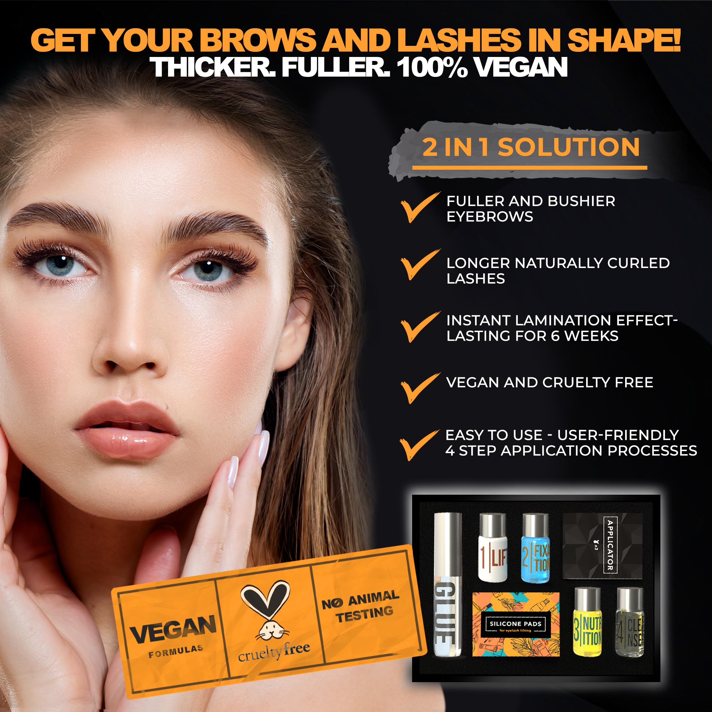Elevate the Beauty cejas curvadas con levantamiento para un acabado suave
