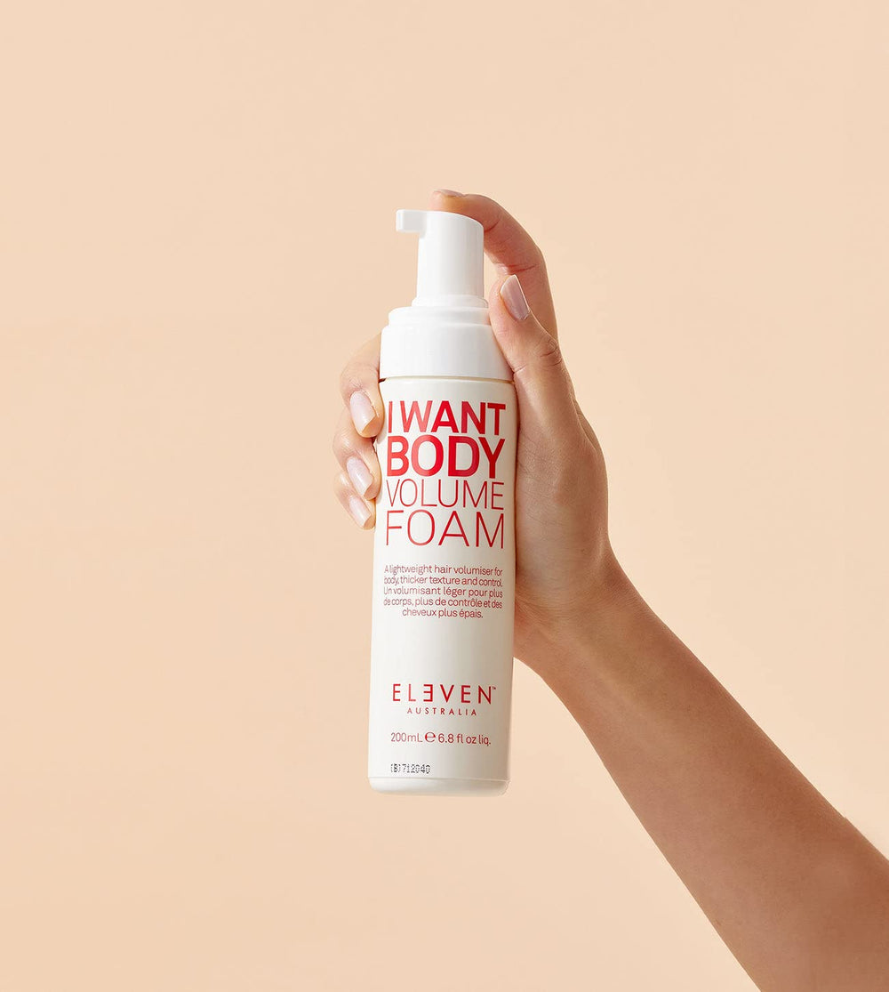 ELEVEN AUSTRALIA I Want Body Volume Foam – aplicación con bomba para un volumen uniforme