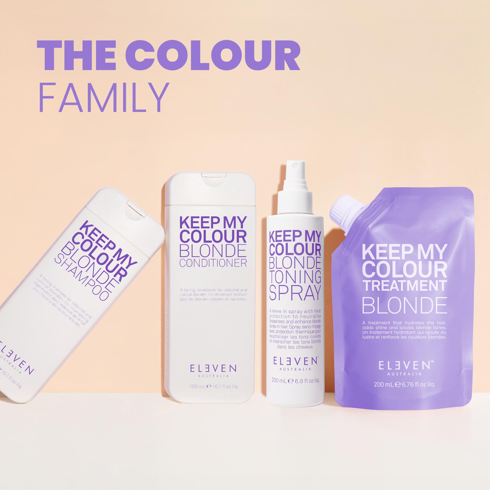 ELEVEN AUSTRALIA Keep My Colour Blonde – cheveux blonds visiblement frais et lumineux.