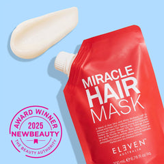 Mascarilla Milagro ELEVEN AUSTRALIA para cabello dañado, restaura brillo y elasticidad.